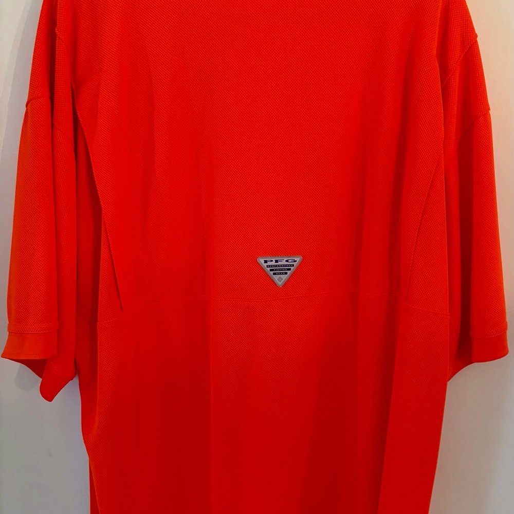 Columbia Men’s Orange Auburn Logo Polo Shirt - Picture 3 of 5